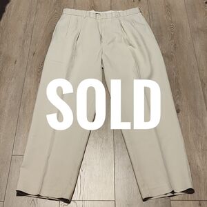 Polo Golf Ralph Lauren | Cream Silk-Blend Pleated Trousers